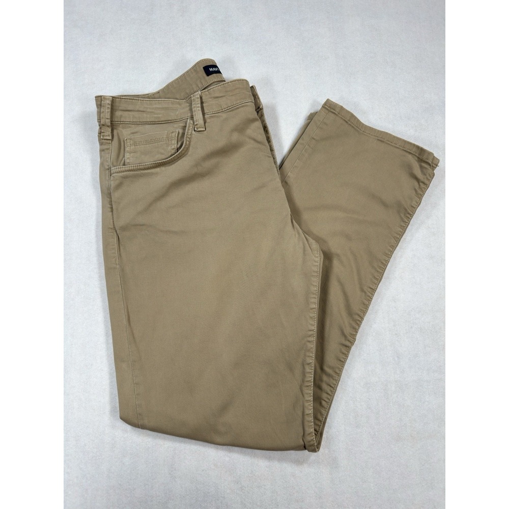 Mavi Mens Tan Khaki 5 Pocket Pants Straight Leg Casual Jeans Preowned - Sz 38